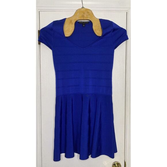 Ralph Lauren Black Label Viscose Blend Short Sleeve Bandage Dress Royal Blue‎ L - Picture 1 of 6